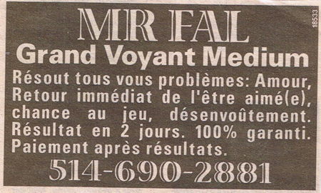 Monsieur FAL, Montral