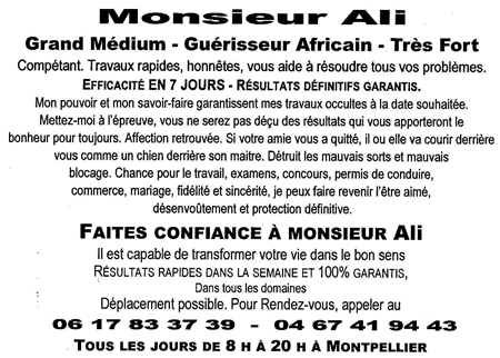 Monsieur Ali, Hrault, Montpellier