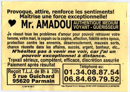 Monsieur AMADOU, Val d