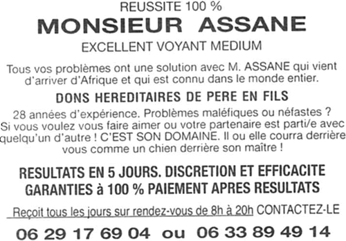 Monsieur ASSANE, (indtermin)