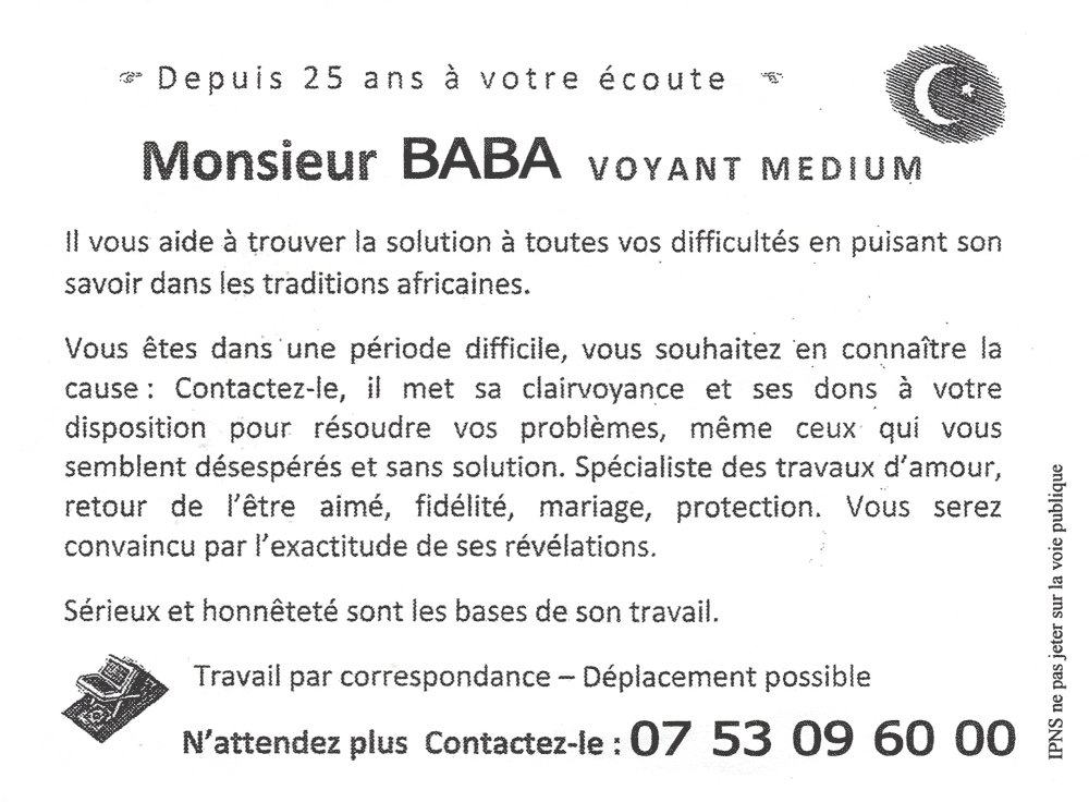 Monsieur BABA, (indtermin)