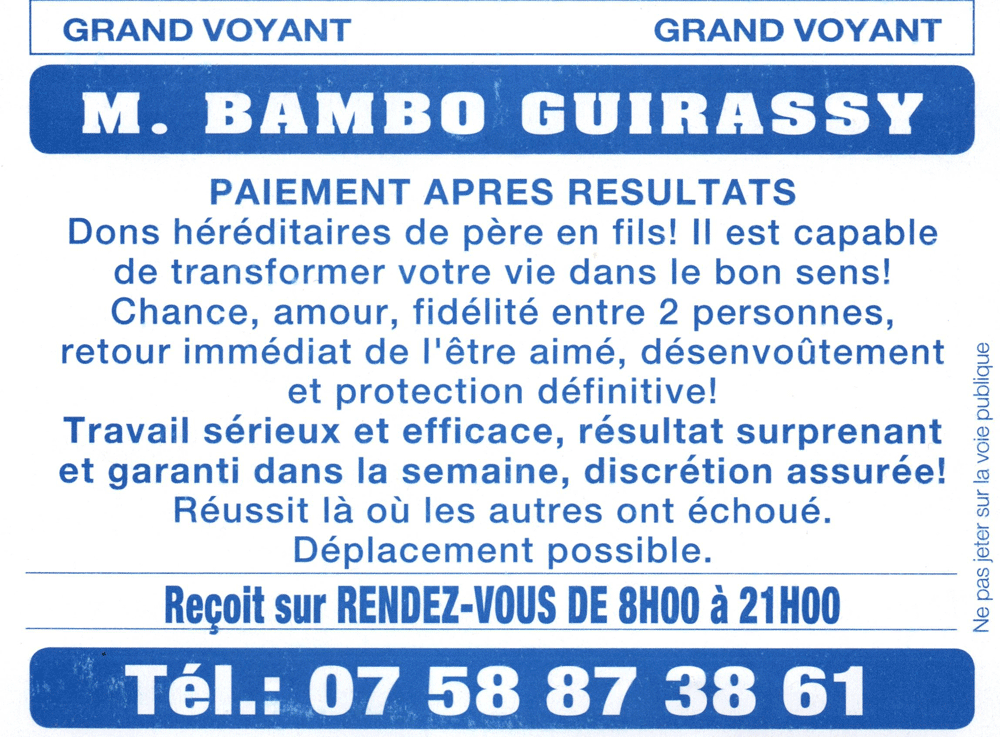 Monsieur BAMBO GUIRASSY, (indtermin)