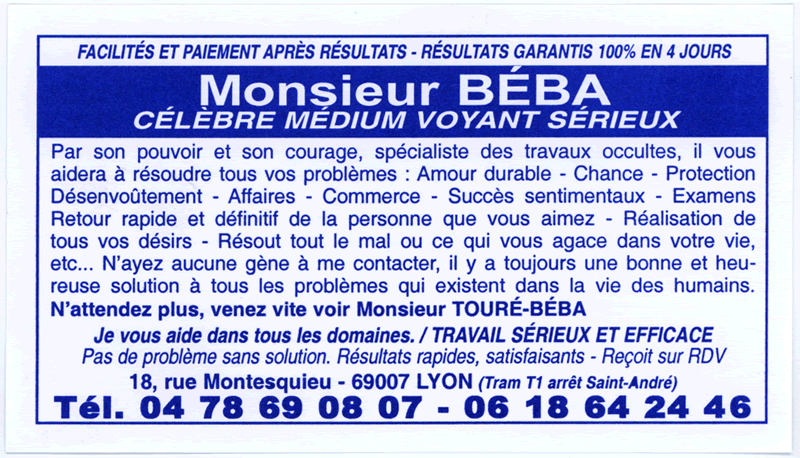 Monsieur BBA, Lyon