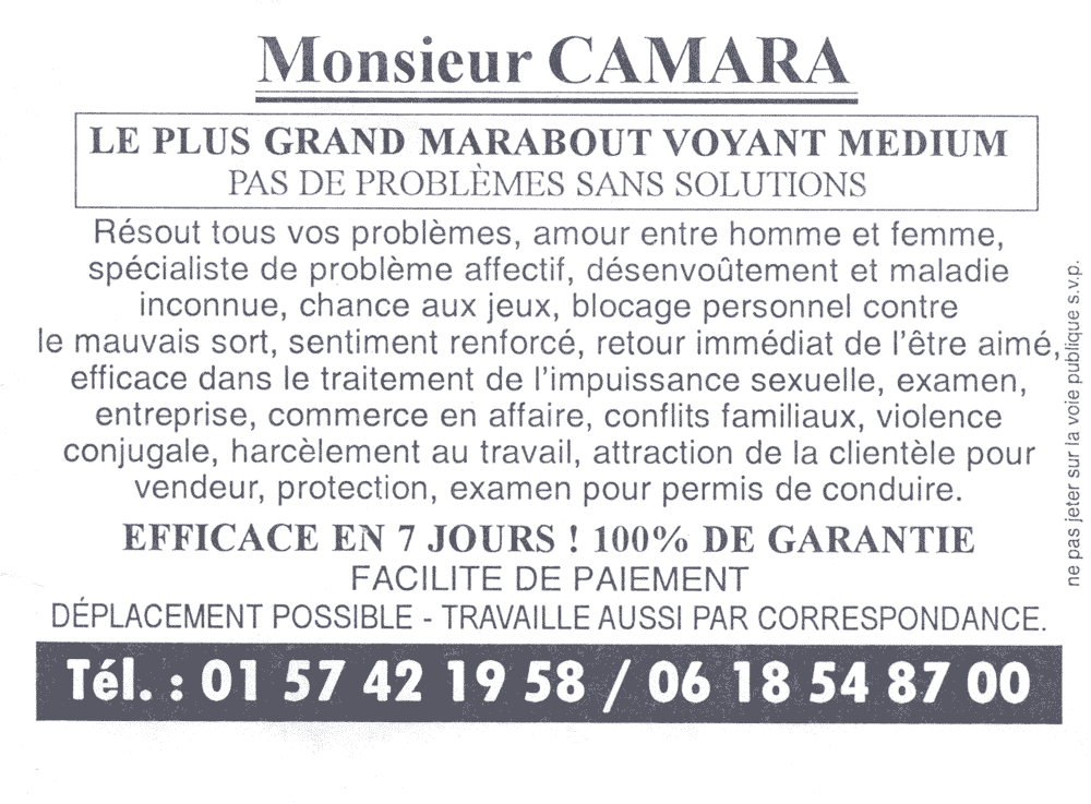 Monsieur CAMARA, (indtermin)