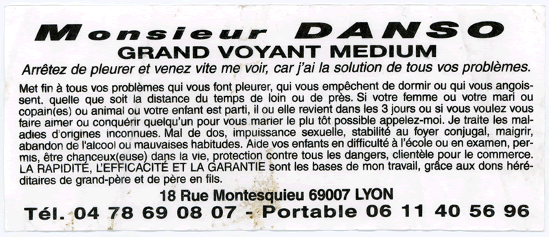 Monsieur DANSO, Lyon