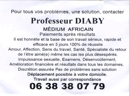 Professeur DIABY, (indtermin)