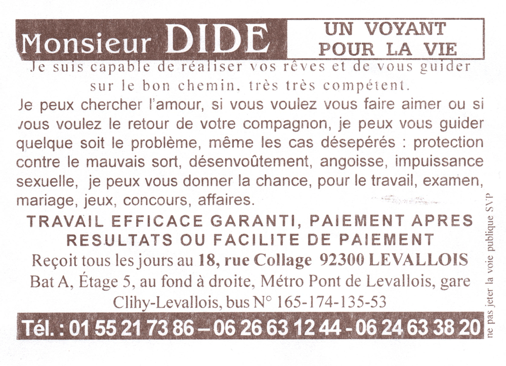 Monsieur DIDE, Hauts de Seine