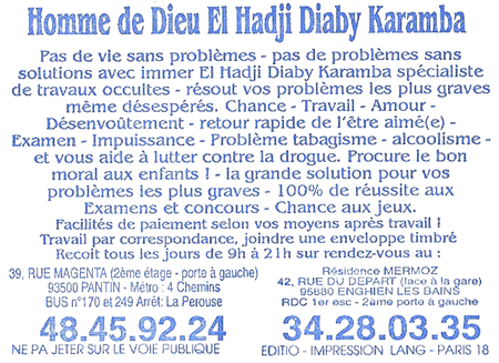 Cliquez pour voir la fiche dtaille de El Hadji Diaby Karamba