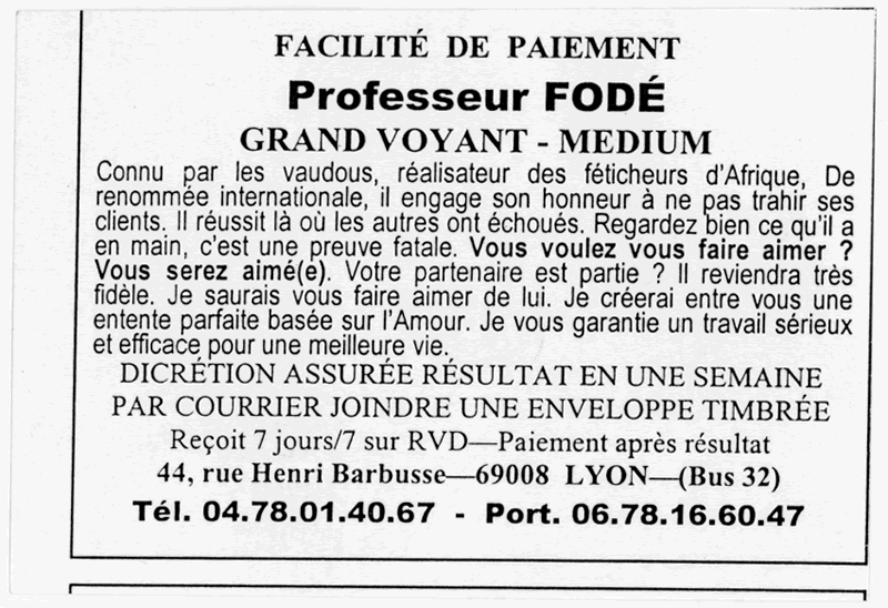 Professeur FOD, Lyon