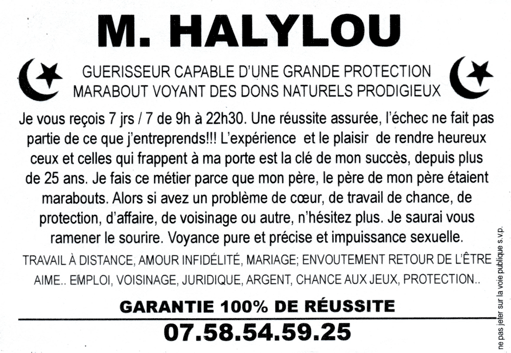 Monsieur HALYLOU, (indtermin)