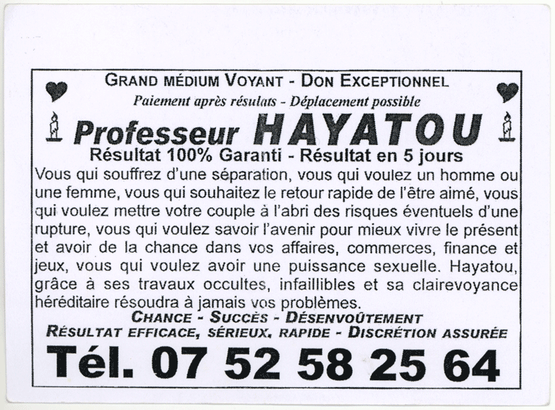 Professeur HAYATOU, (indtermin)