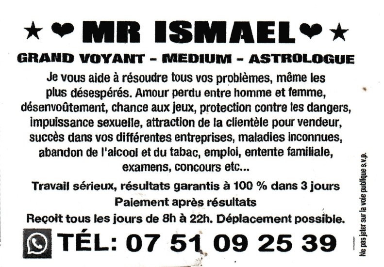 Monsieur ISMAEL, (indtermin)