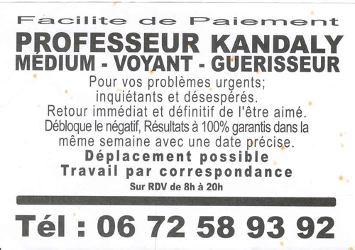 Professeur KANDALY, (indtermin)