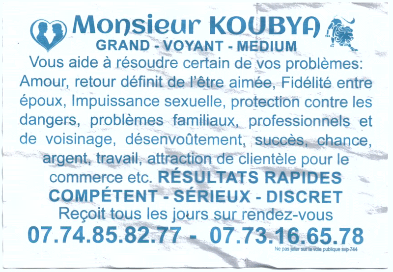 Monsieur KOUBYA, (indtermin)