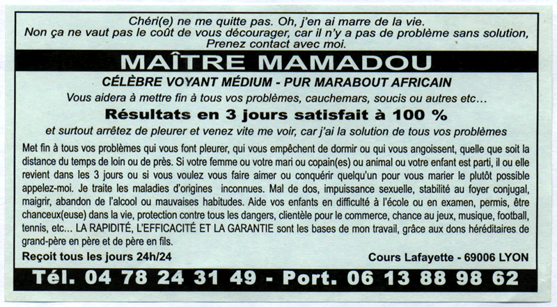 Matre MAMADOU, Lyon