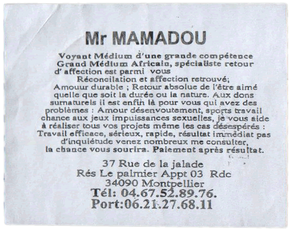 Monsieur MAMADOU, Hrault, Montpellier