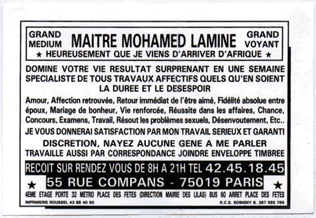 Matre MOHAMED LAMINE, Paris