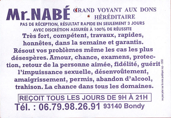 Monsieur NAB, Seine St Denis