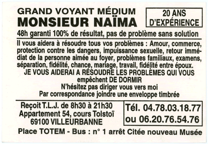Monsieur NAMA, Villeurbanne