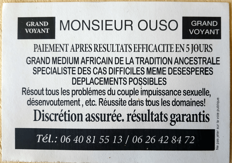 Monsieur OUSO, (indtermin)