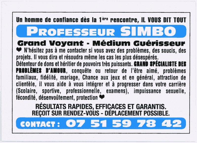 Professeur SIMBO, (indtermin)