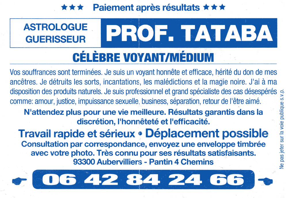 Professeur TATABA, Seine St Denis