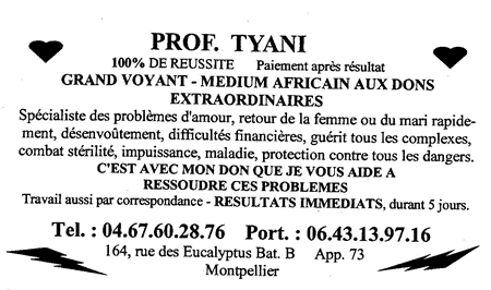 Professeur TYANI, Hrault, Montpellier