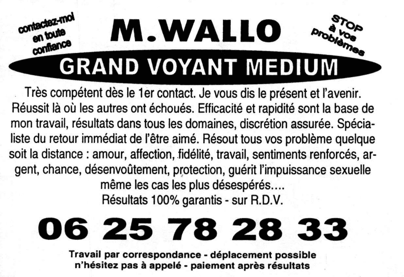 Monsieur WALLO, (indtermin)