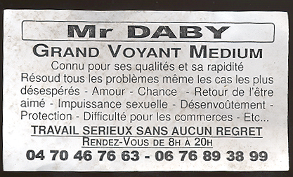 Monsieur DABY, Clermont-Ferrand
