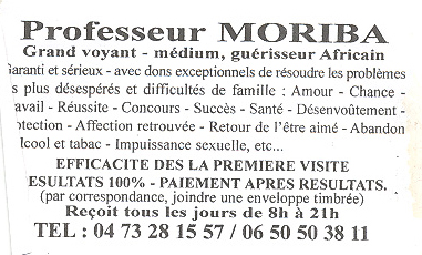 Professeur MORIBA, Clermont-Ferrand