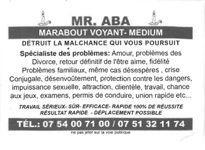 Monsieur ABA, Val de Marne