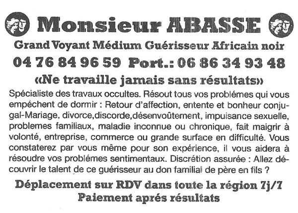 Monsieur ABASSE, Grenoble