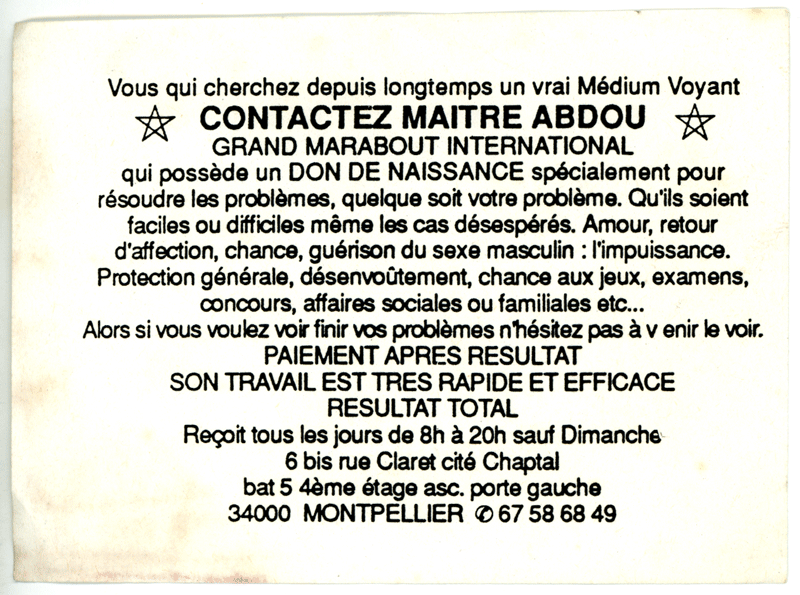 Maître ABDOU, Hérault, Montpellier