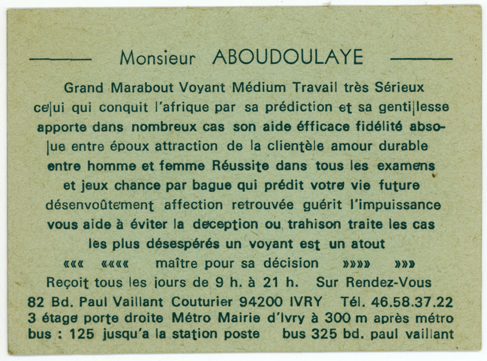 Monsieur ABDOULAYE, Val de Marne