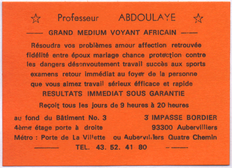 Professeur ABDOULAYE, Seine St Denis