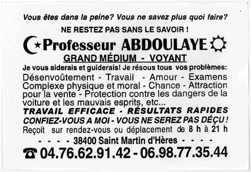 Professeur ABDOULAYE, Grenoble