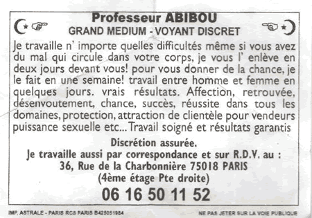 Professeur ABIBOU, Paris