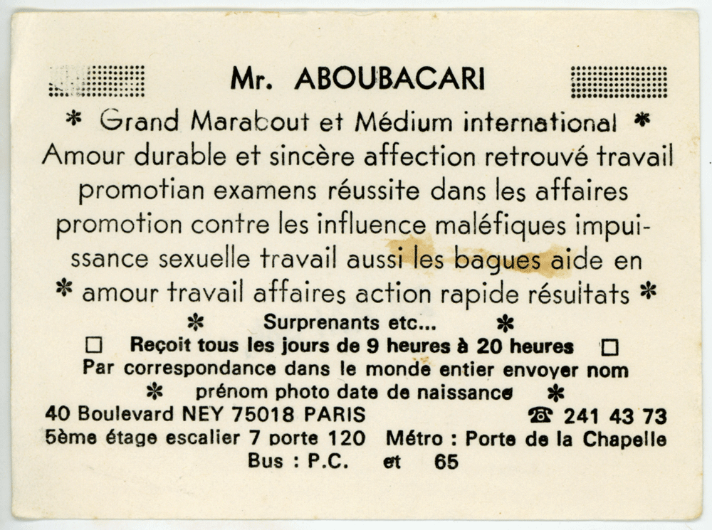 Monsieur ABOUBACARI, Paris