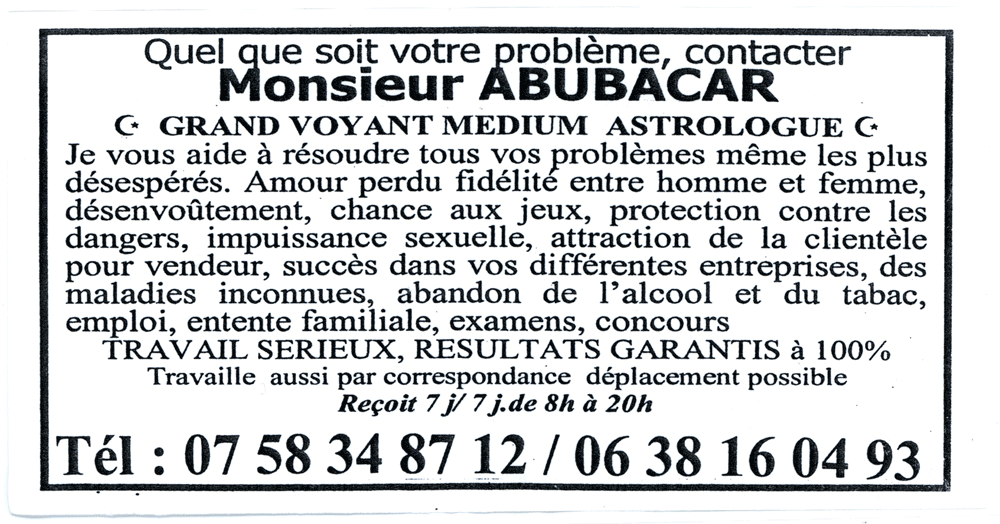 Monsieur ABUBACAR, (indéterminé)