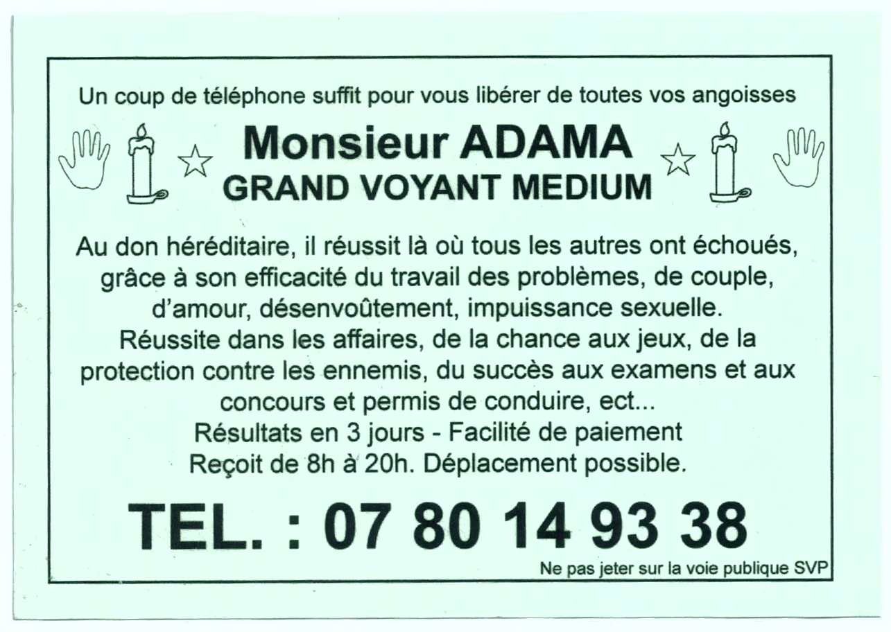 Monsieur ADAMA, (indéterminé)