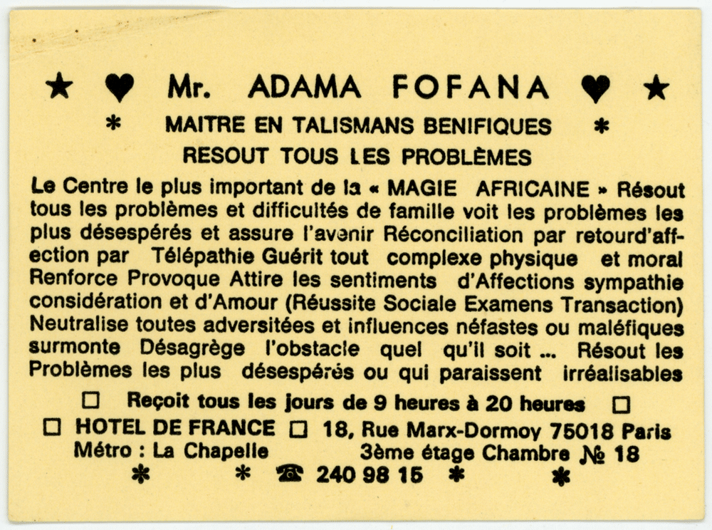 Monsieur ADAMA FOFANA, Paris