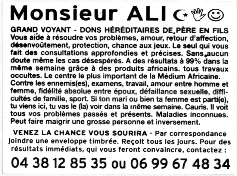 Monsieur ALI, Grenoble