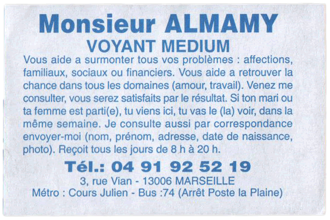 Monsieur ALMAMY, Marseille