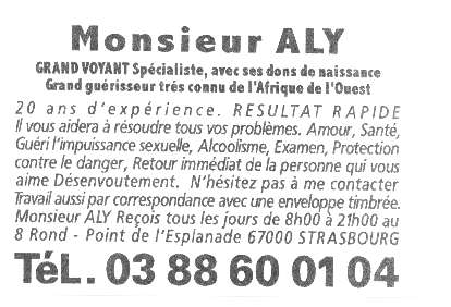 Monsieur ALY, Strasbourg