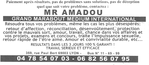 Monsieur AMADOU, Lyon
