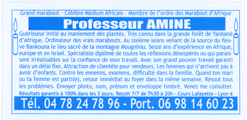 Professeur AMINE, Lyon
