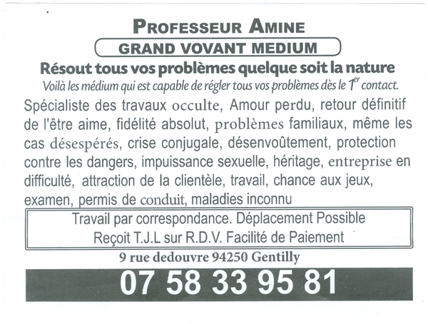 Professeur AMINE, Val de Marne