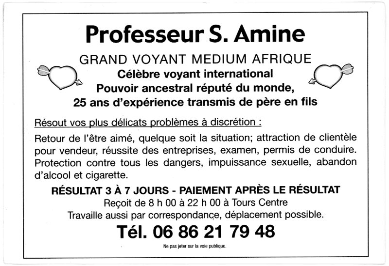 Professeur S. Amine, Tours