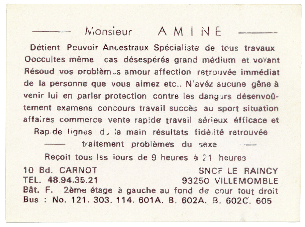 Monsieur AMINE, Seine St Denis