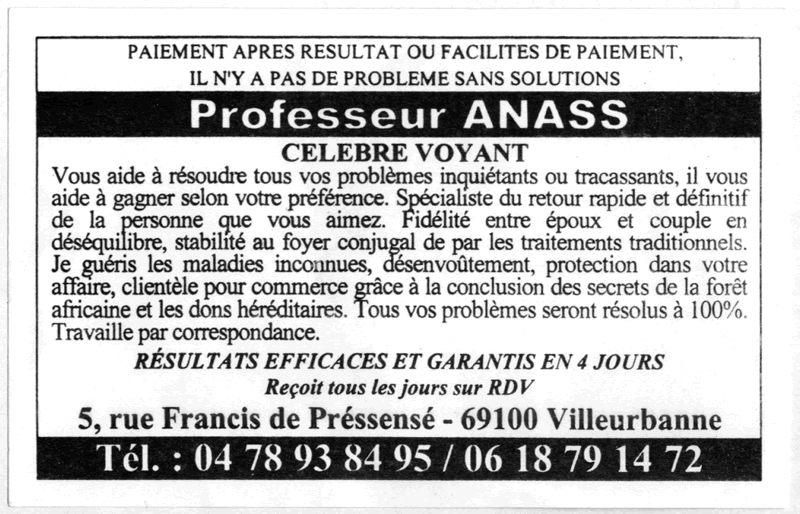 Professeur ANASS, Villeurbanne